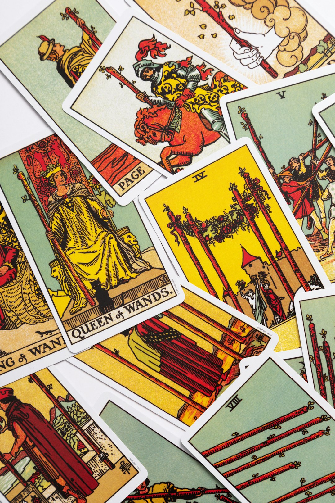 Tarot cards from the Rider Waite Tarot deck